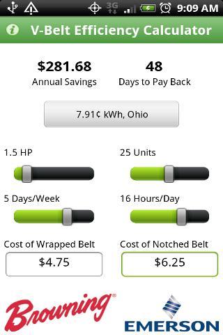 V-Belt Efficiency Calculator截图3