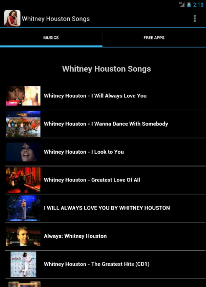 Whitney Houston Songs截图2