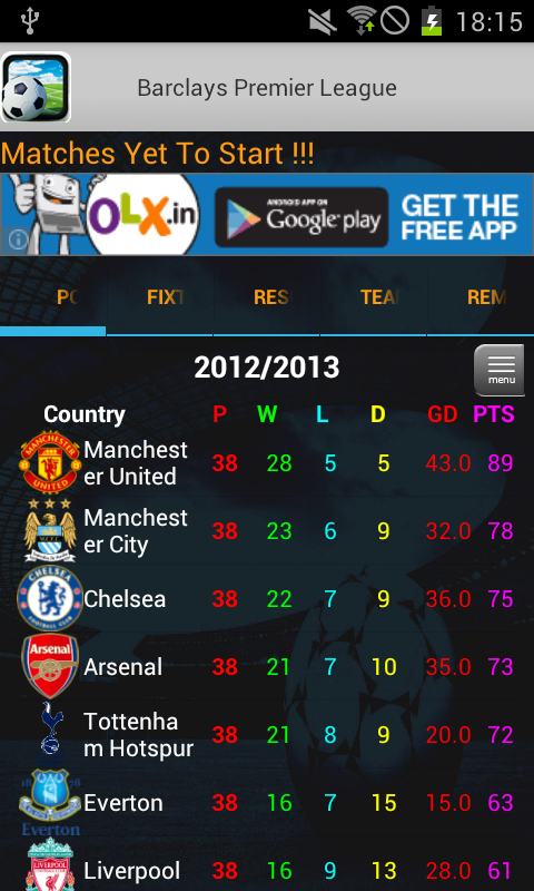 Barclays Premier League 13-14截图3