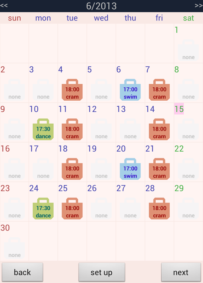 Lesson Calendar截图1