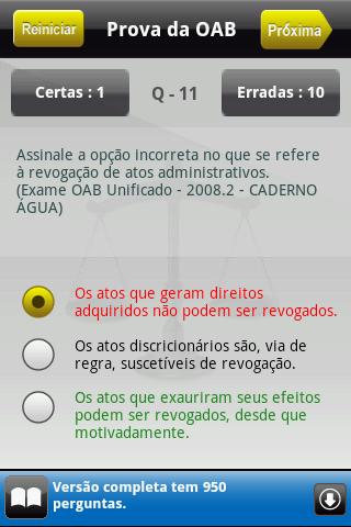 Prova da OAB Lite截图4