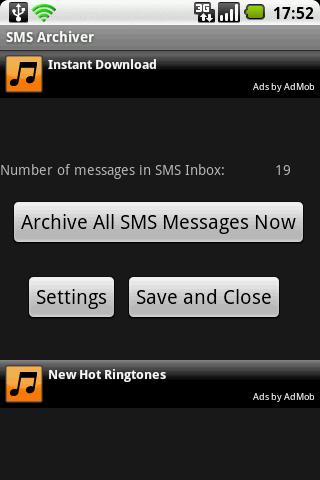 SMS Archiver (Ad-Supported)截图2