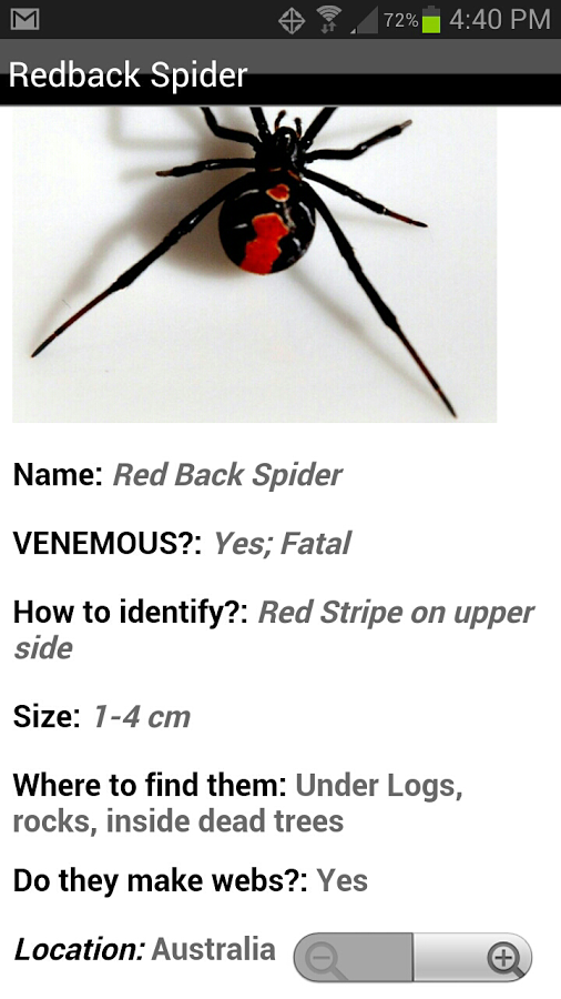 Identify Spider截图1