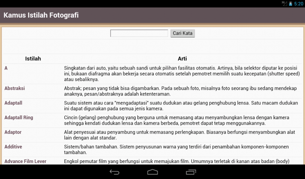 Kamus Istilah Fotografi截图3