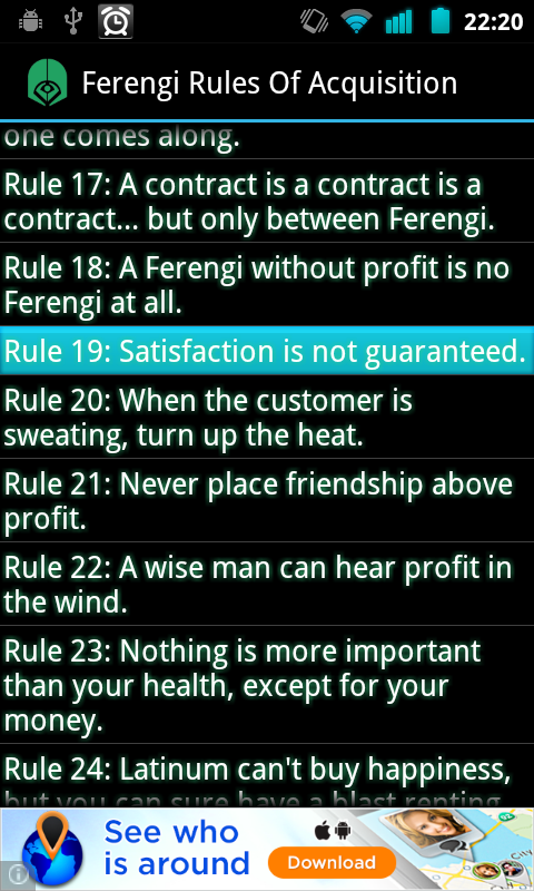 Ferengi Rules Of Acquisition截图4