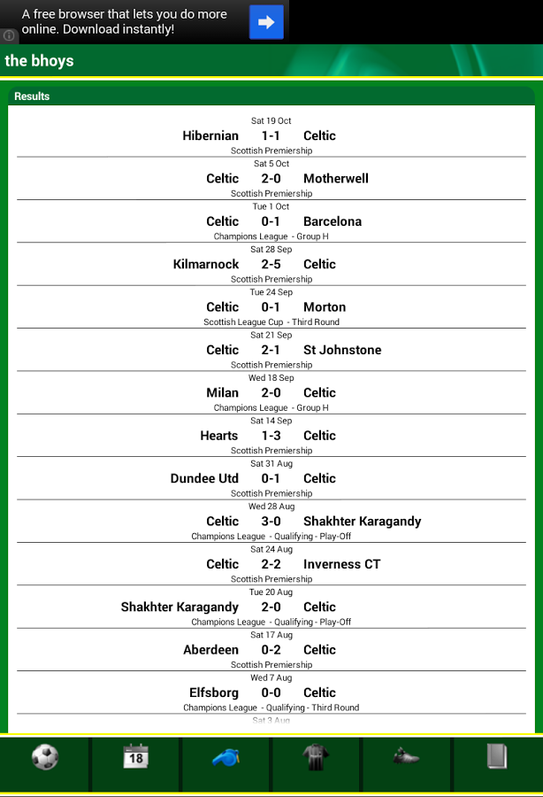 Celtic Match Alert Lite截图4