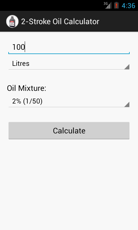 2-Stroke Oil Calculator截图6