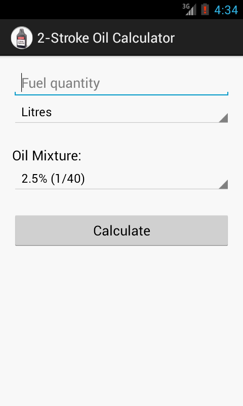 2-Stroke Oil Calculator截图5