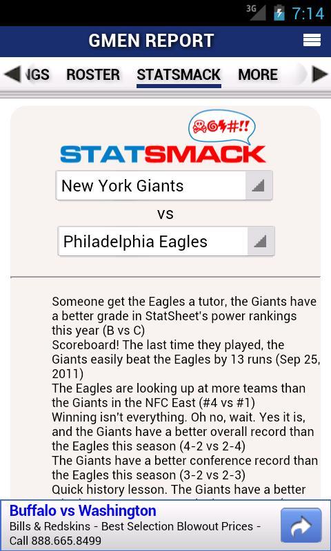 Giants by StatSheet截图8