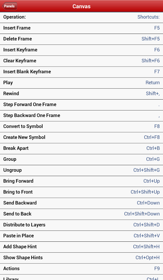 Shortcuts fo...截图1