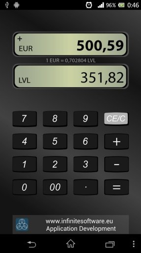 EUR/LVL Calculator截图3