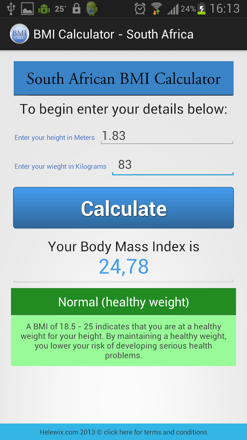 Body Mass Index Calculat...截图1