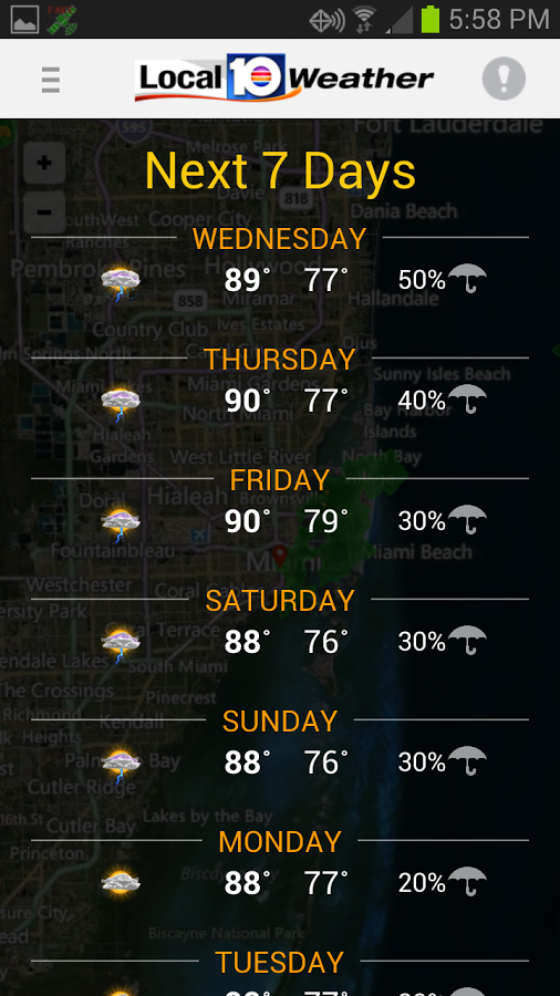 WPLG Local 10 Weather Free App截图5