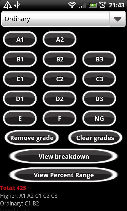 Leaving Cert Points Calculator截图1