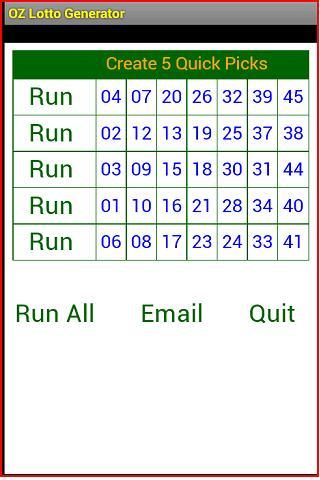 OZ Lotto Generator截图6