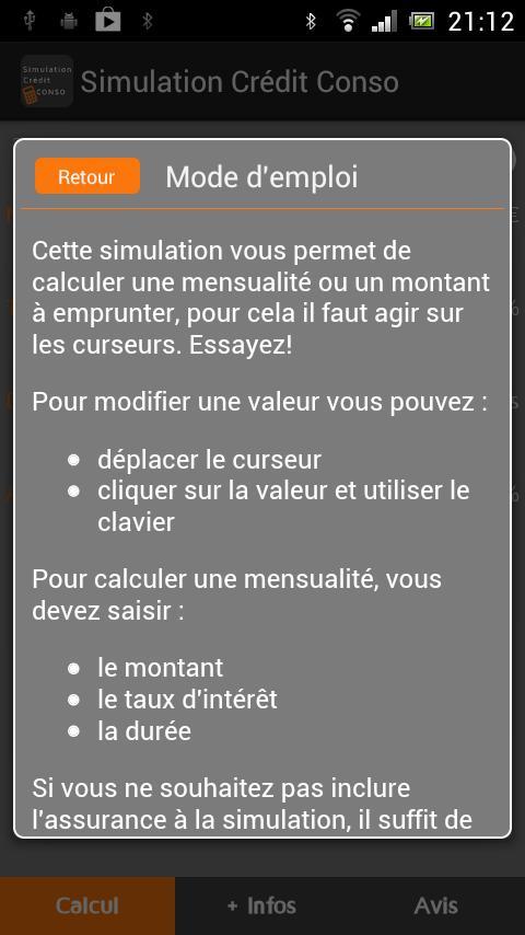 Simulation Cr&eacute;dit Consom...截图5