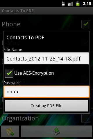 Contacts To PDF Lite截图3