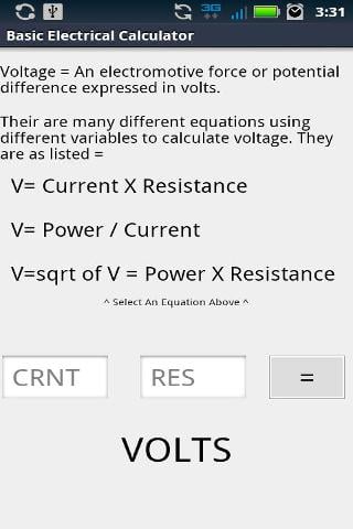 Basic Electrical Calculator截图1