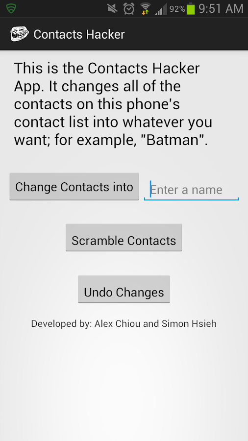 Contacts Hacker - Prank App截图1