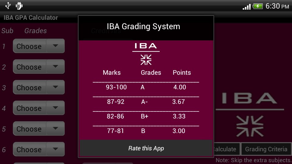 IBA GPA-CGPA Calculator截图5