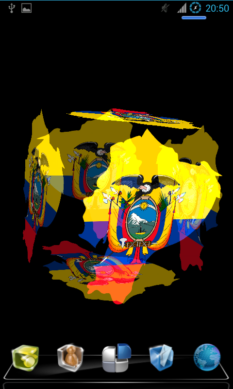 Ecuador Flag Map LWP 3D截图3