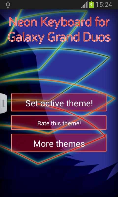 Neon Keyboard for Galaxy Grand截图1