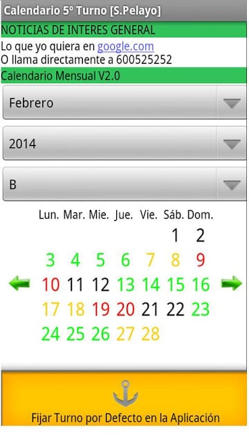 Calendario 5 Turnos Acerinox截图2