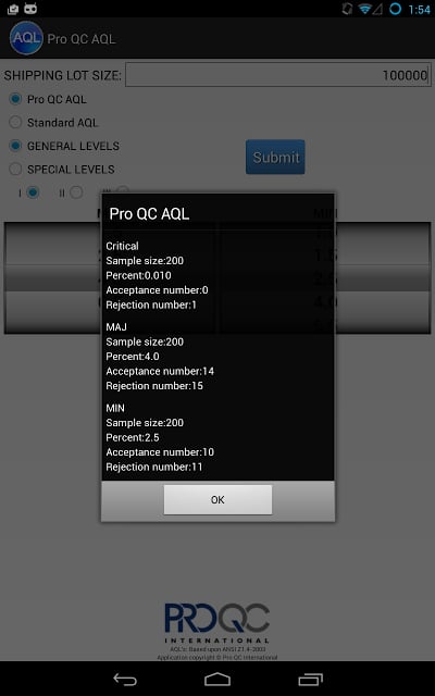 Pro QC - AQL截图4