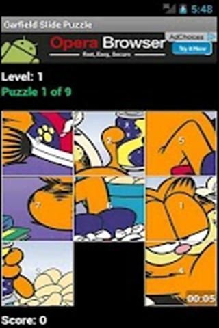 Garfield Slide Puzzle截图2