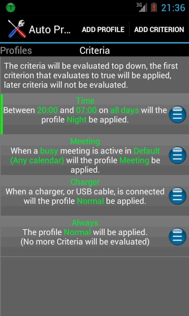 Auto Profiles (Free)截图2