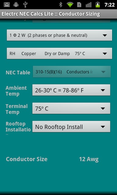 Electrc NEC Calcs Lite截图8