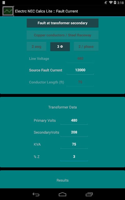 Electrc NEC Calcs Lite截图5