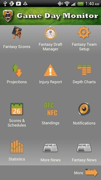 NFL Game Day Monitor - Fantasy截图