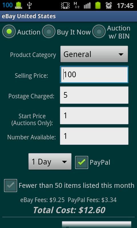 eBay Fee Calculator Personal截图3