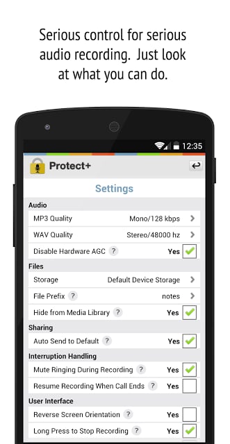 Protect+ Voice Recorder Free截图6