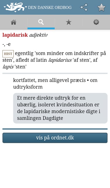 Den Danske Ordbog截图3