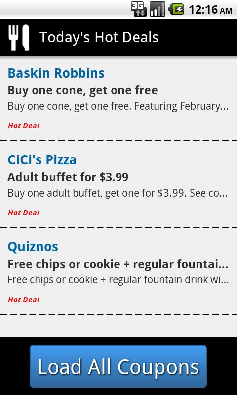 Dining Deals - Food Coupons截图6