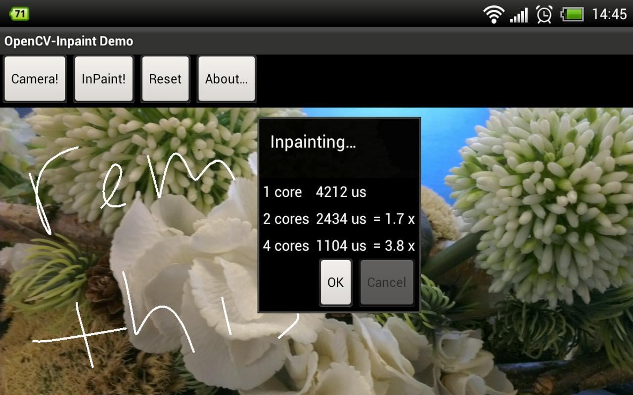 Parallel OpenCV-InPaint Demo截图4