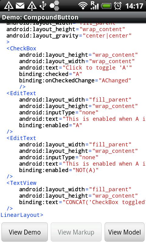 Markup Demo: Android Binding截图4
