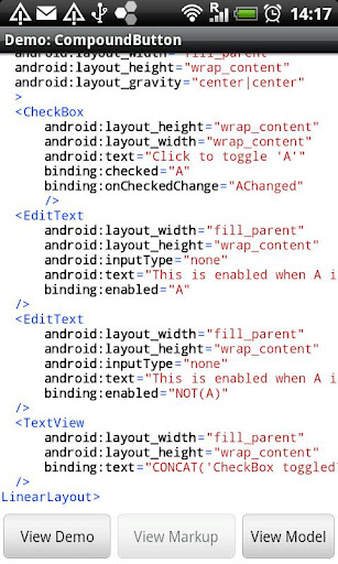 Markup Demo: Android Binding截图1