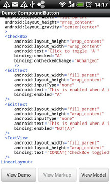 Markup Demo: Android Binding截图