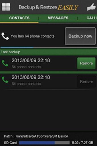 Backup Contact and SMS截图7