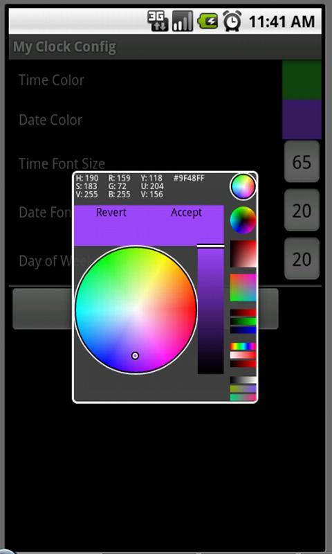 My Color Digital Clock Widget截图4