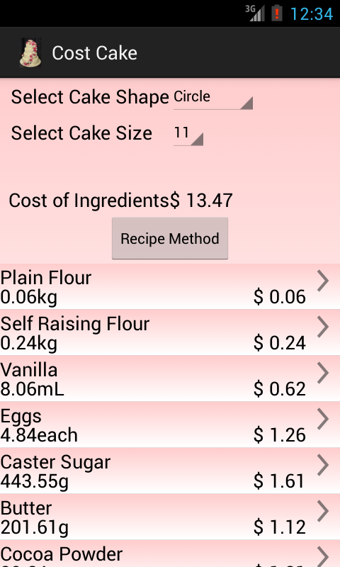 Cake Decorating Calculator FREE截图3