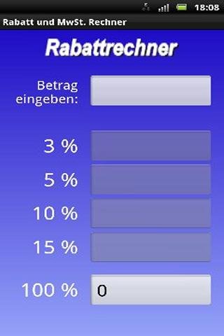 Rabatt und MwSt Rechner截图3