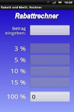 Rabatt und MwSt Rechner截图