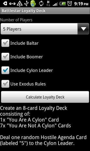 Battlestar Loyalty Deck截图1