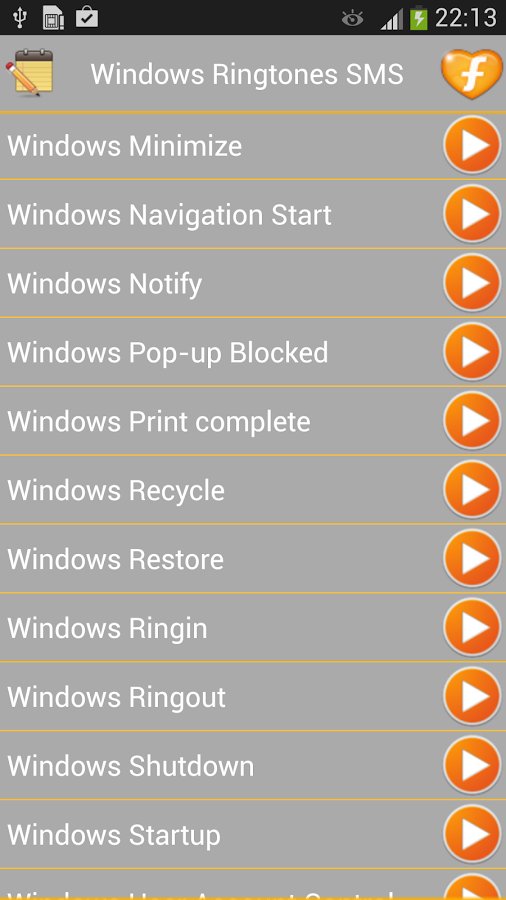 Windows Ringtones SMS Sounds截图3