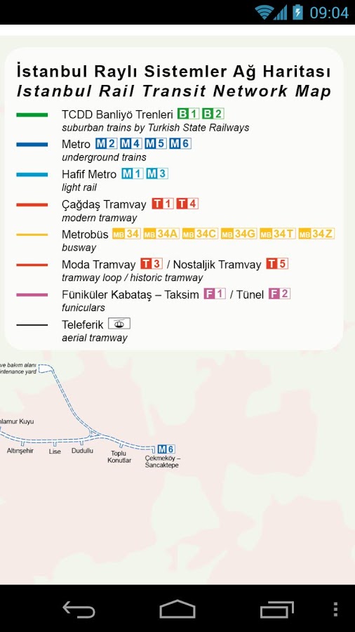 伊斯坦布尔地铁和有轨电车地图截图3