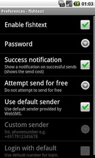 WebSMS: Fishtext Connector截图4